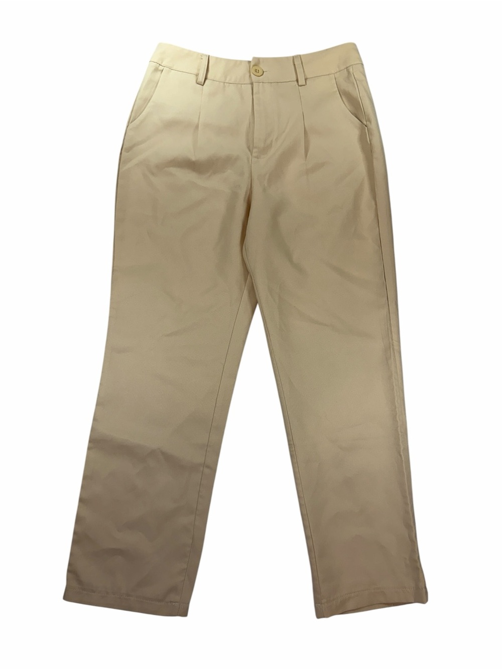 Classic Women’s Khaki Pleated Trousers
